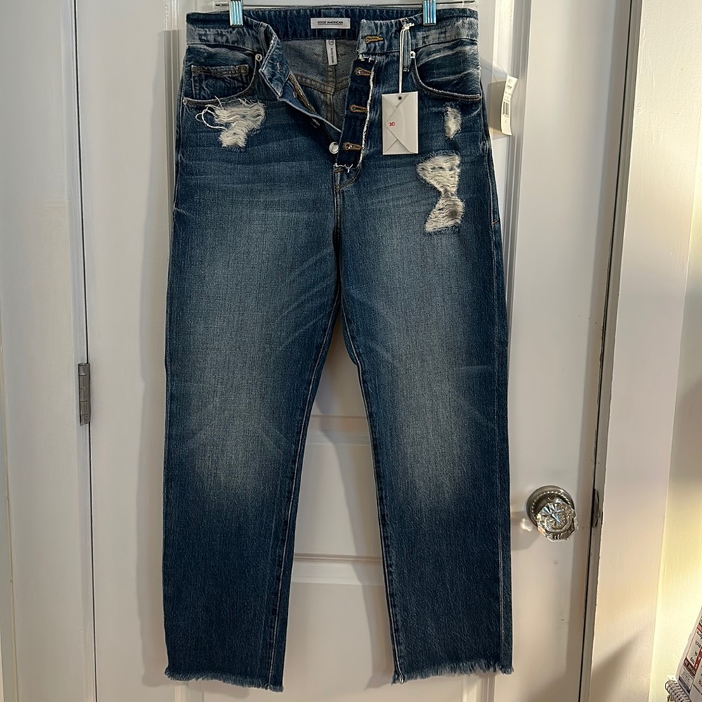Good American Good Cuts Raw Edge Jean